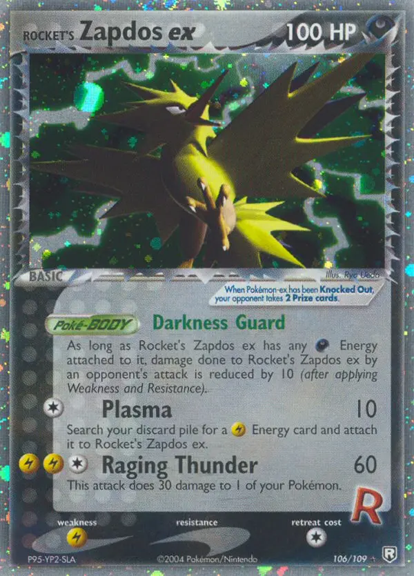 Carte Rocket's Zapdos ex