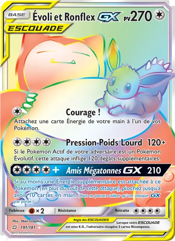 Carte Évoli et Ronflex GX