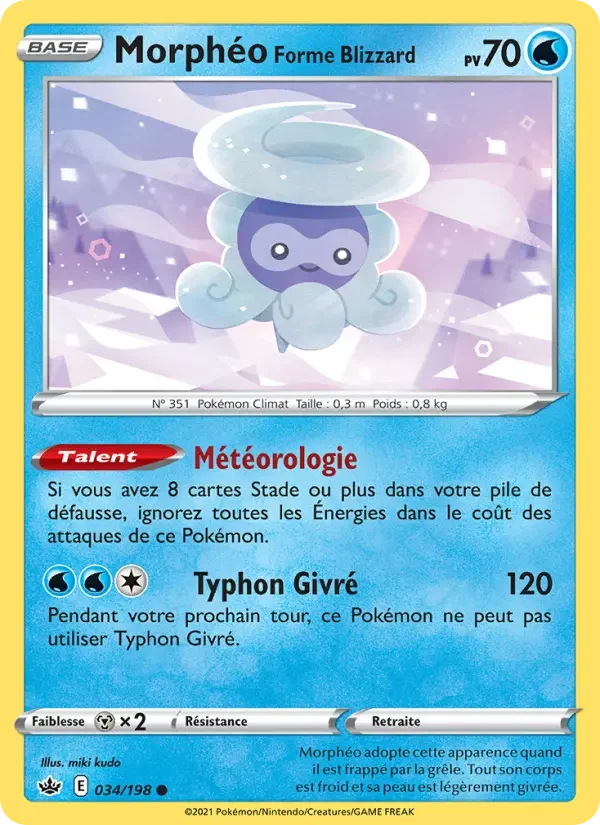 Carte Morphéo Forme Blizzard