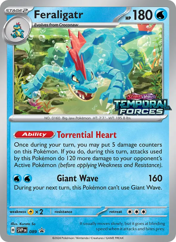 Carte Pokémon Aligatueur — Promos Écarlate et Violet