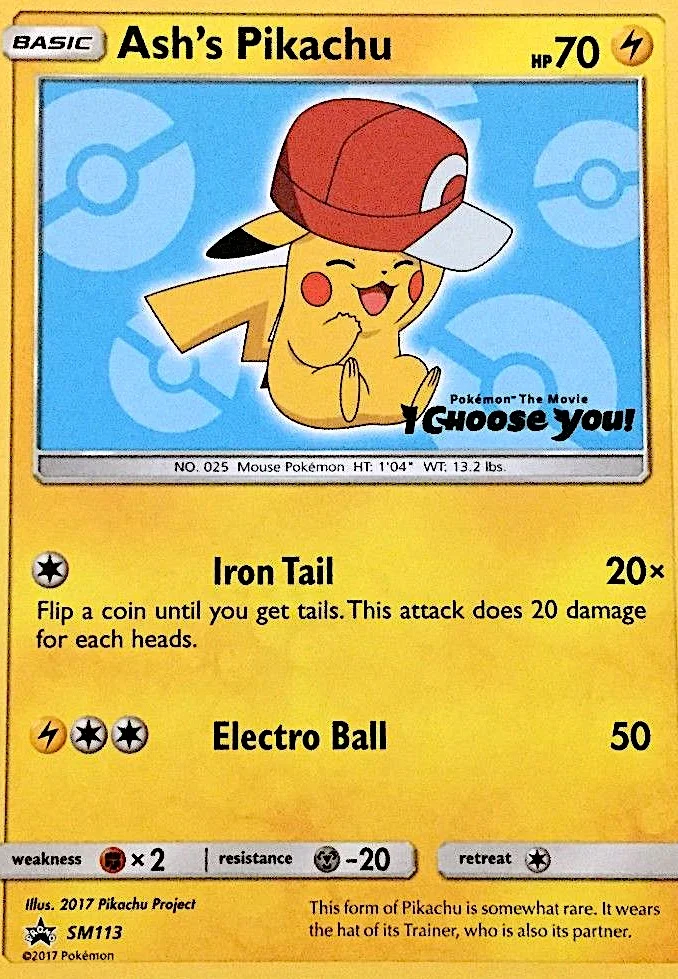 Carte Pikachu de Sacha