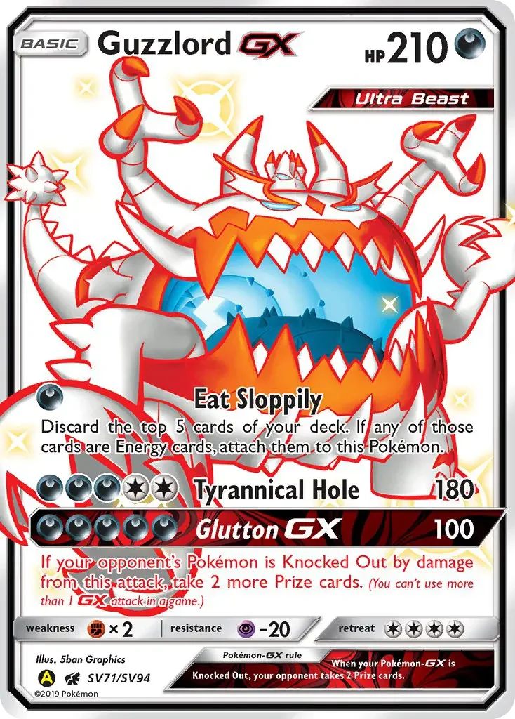 Carte Pokémon Engloutyran-GX — Destinées Occultes