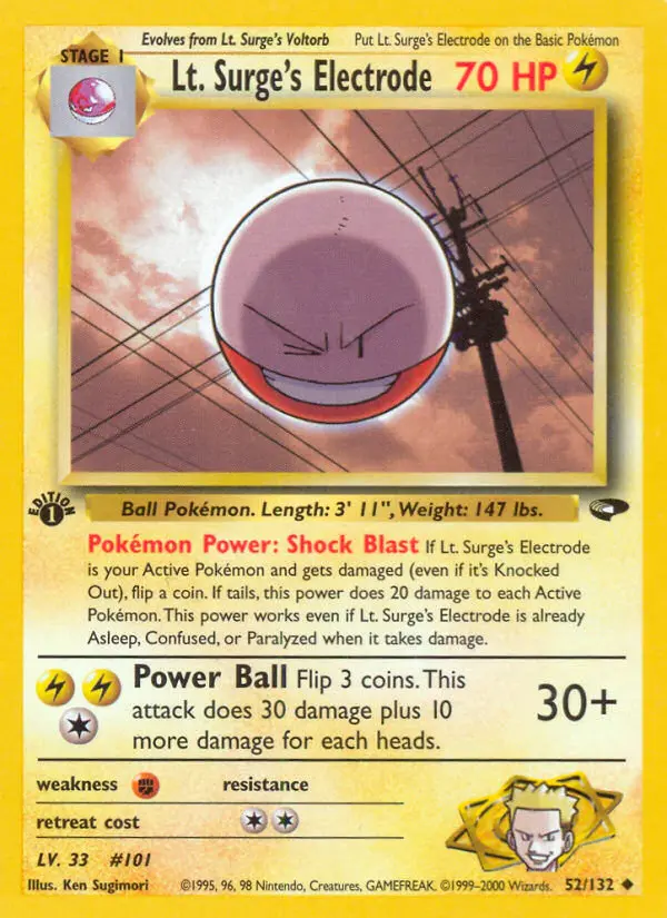 Carte Lt. Surge's Électrode