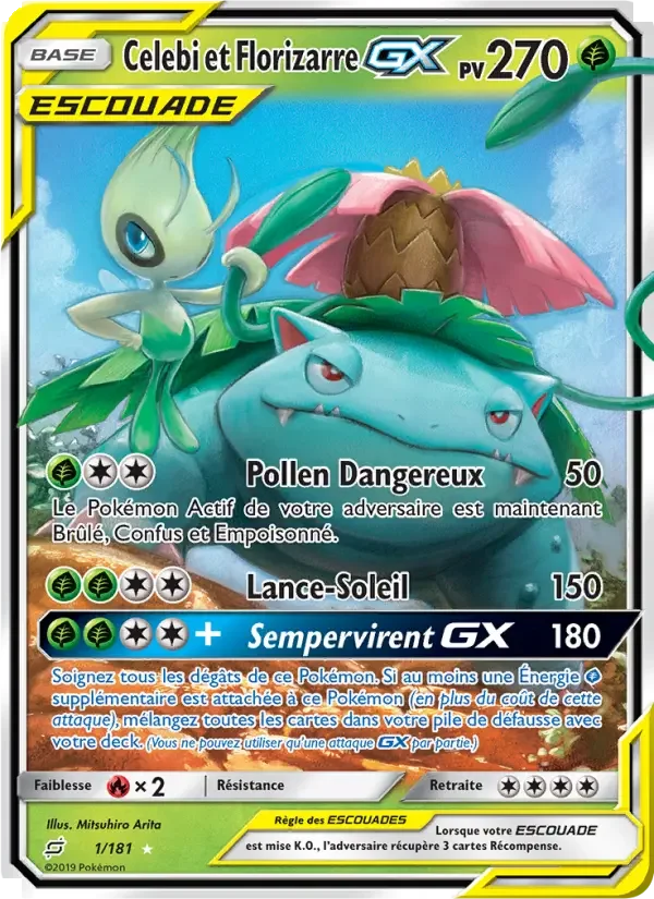 Carte Celebi et Florizarre GX