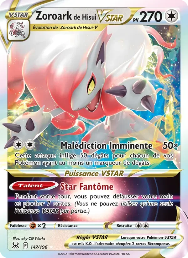 Carte Zoroark de Hisui VSTAR