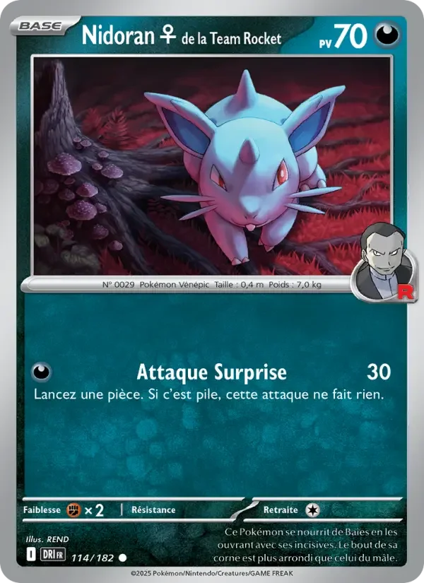 Carte Nidoran♀ de la Team Rocket