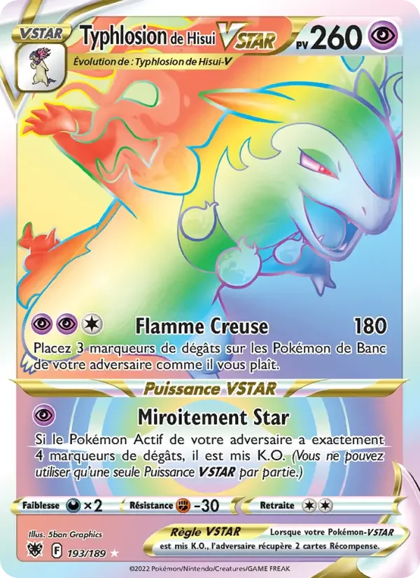 Carte Typhlosion de Hisui VSTAR