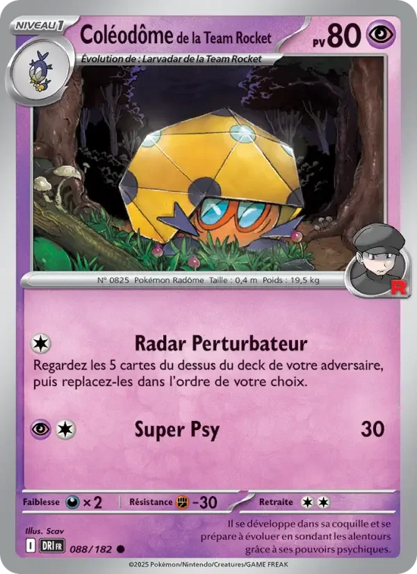 Carte Coléodôme de la Team Rocket