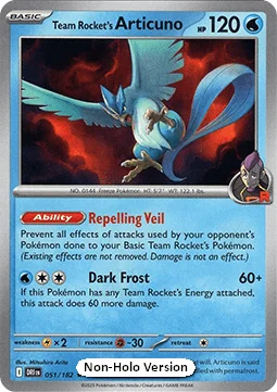 Carte Pokémon Artikodin de la Team Rocket — Rivalités Destinées
