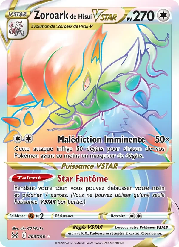 Carte Zoroark de Hisui VSTAR