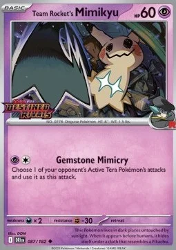 Carte Pokémon Mimiqui de la Team Rocket — Rivalités Destinées