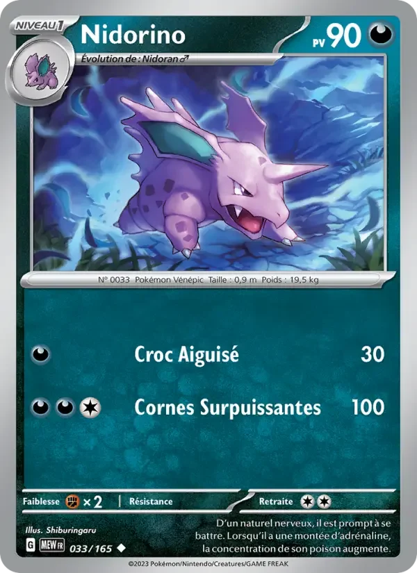 Carte Nidorino