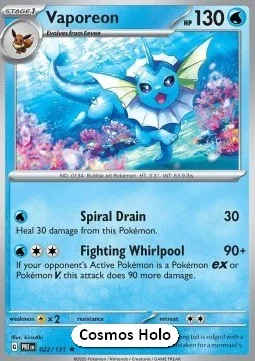 Carte Pokémon Aquali — Évolutions Prismatiques