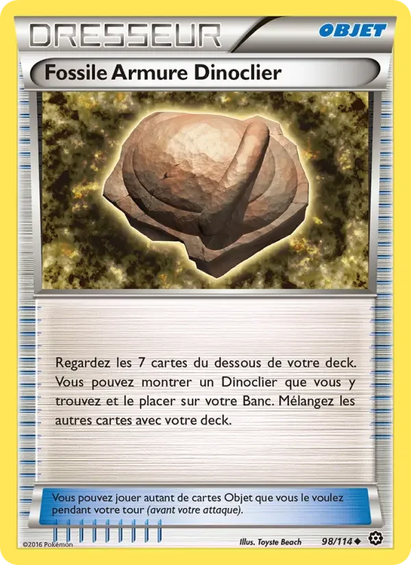 Carte Fossile Armure Dinoclier