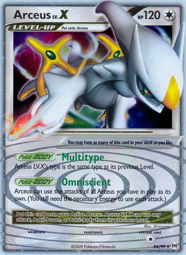 Carte Arceus LV.X