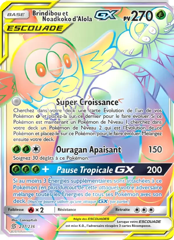 Carte Brindibou et Noadkoko d’Alola GX