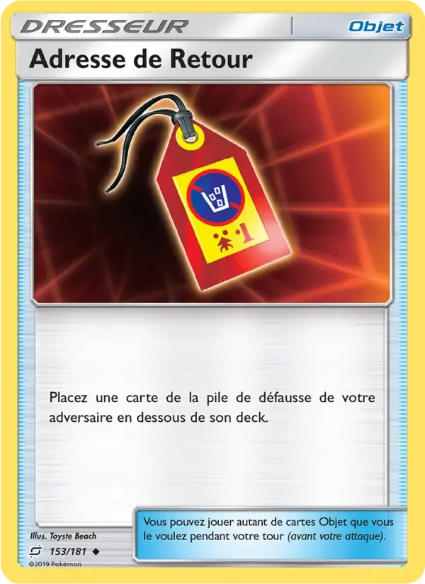 Carte Adresse de Retour