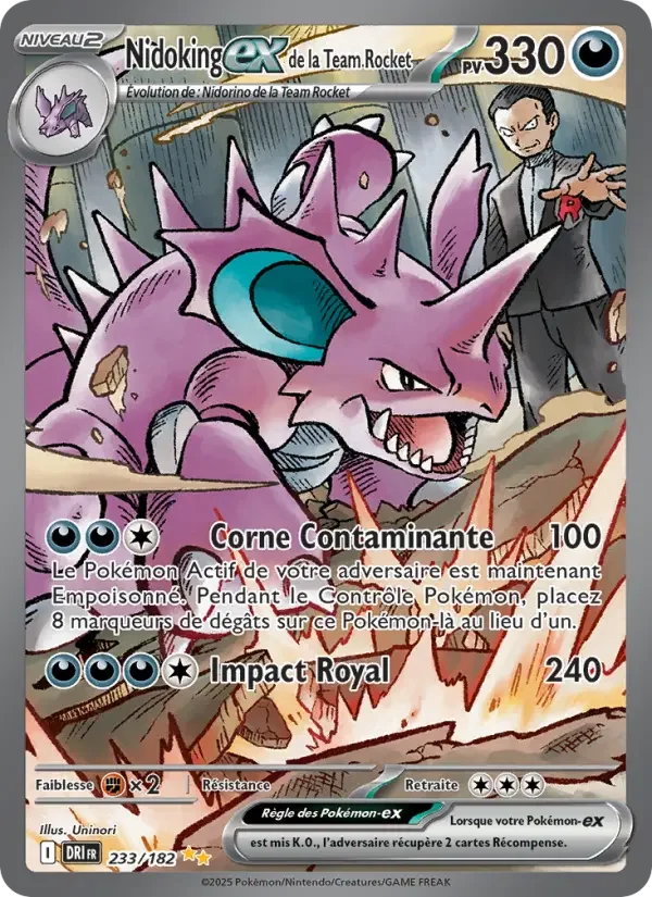 Carte Nidoking-ex de la Team Rocket