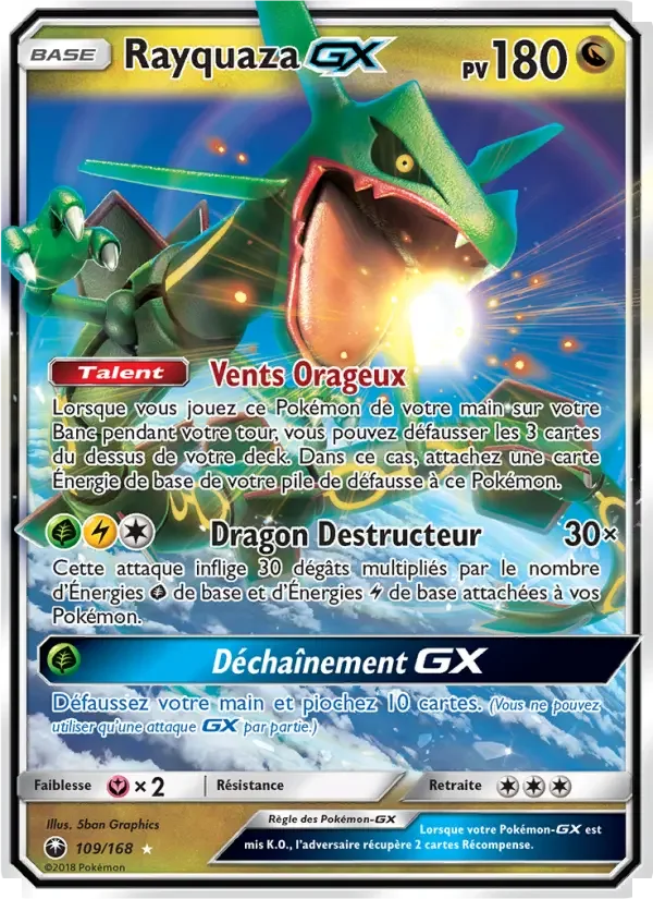 Carte Rayquaza GX