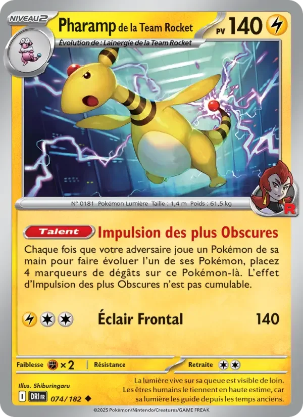 Carte Pharamp de la Team Rocket
