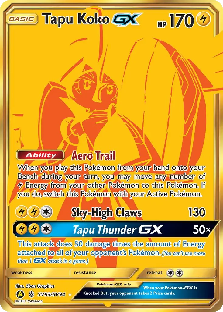 Carte Pokémon Tokorico-GX — Destinées Occultes