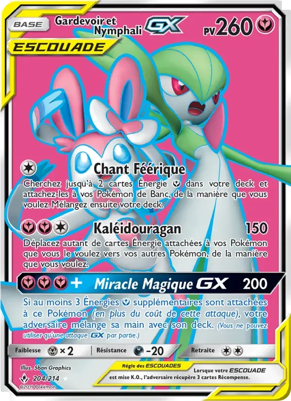 Carte Gardevoir et Nymphali GX