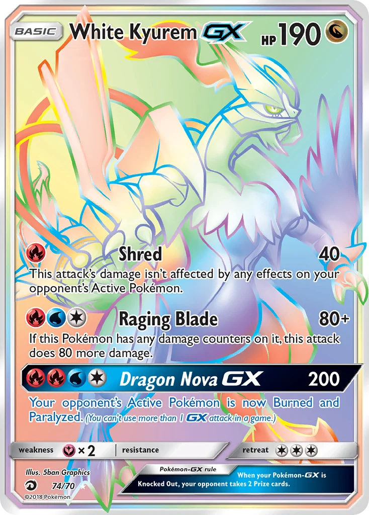 Carte Kyurem Blanc GX