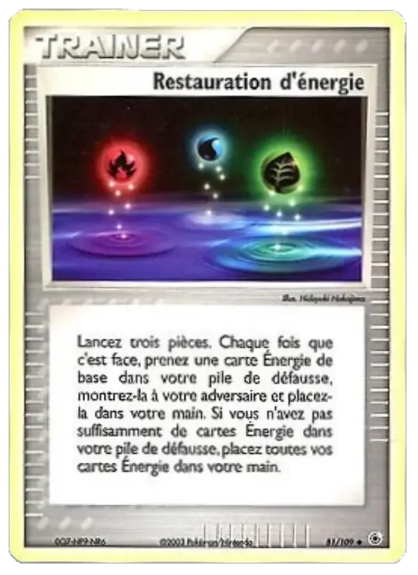 Carte Restauration d'énergie