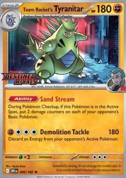 Carte Pokémon Tyranocif de la Team Rocket — Rivalités Destinées