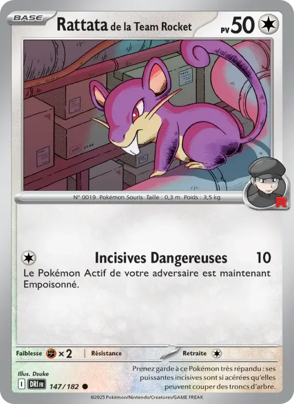 Carte Rattata de la Team Rocket