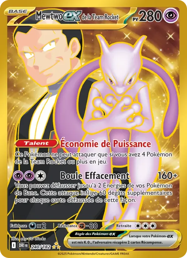 Carte Mewtwo-ex de la Team Rocket