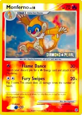 Carte Pokémon Chimpenfeu — Burger King Promos