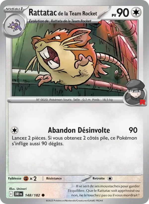 Carte Rattatac de la Team Rocket