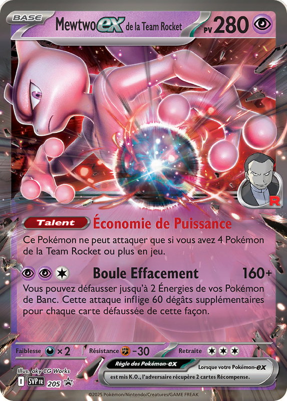 Carte Mewtwo-ex de la Team Rocket