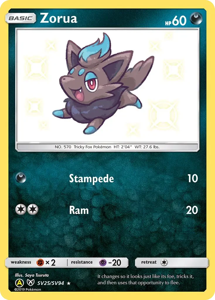 Carte Pokémon Zorua — Destinées Occultes