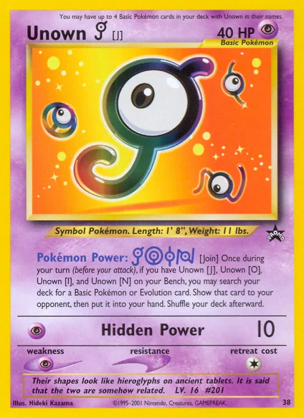 Carte Unown [J]