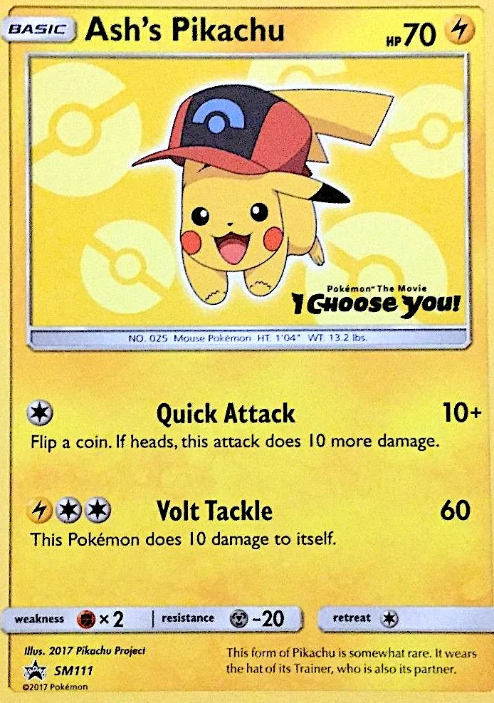 Carte Pikachu de Sacha