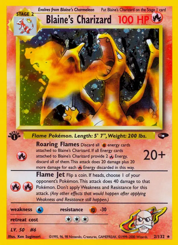 Carte Blaine's Dracaufeu