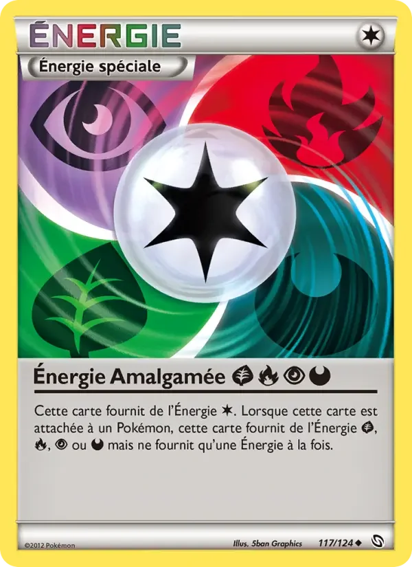Carte Énergie Amalgamée GrassFirePsychicDarkness