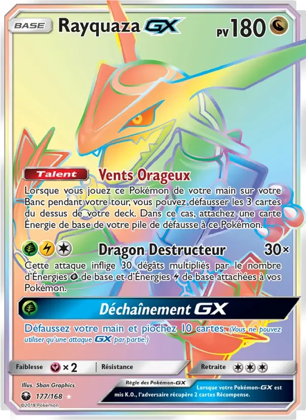 Carte Rayquaza GX