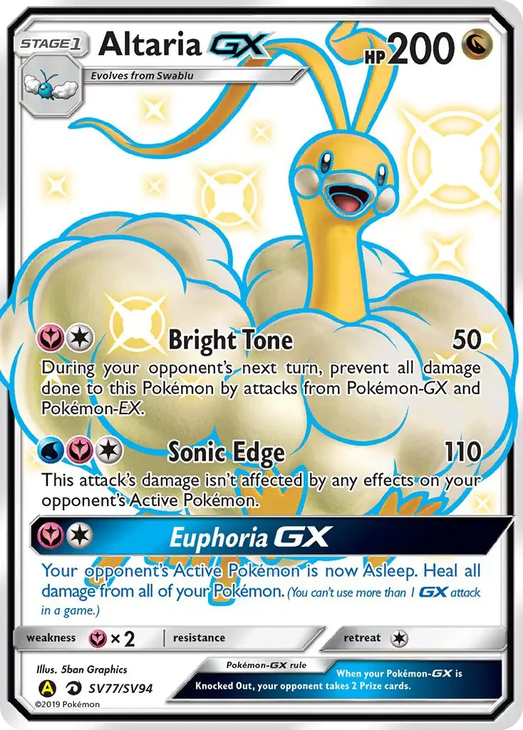 Carte Pokémon Altaria-GX — Destinées Occultes