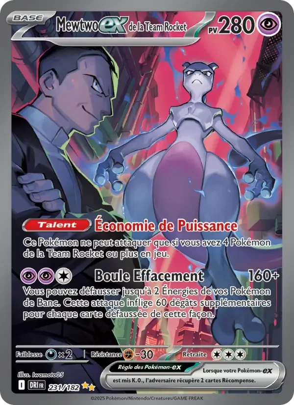 Carte Mewtwo-ex de la Team Rocket