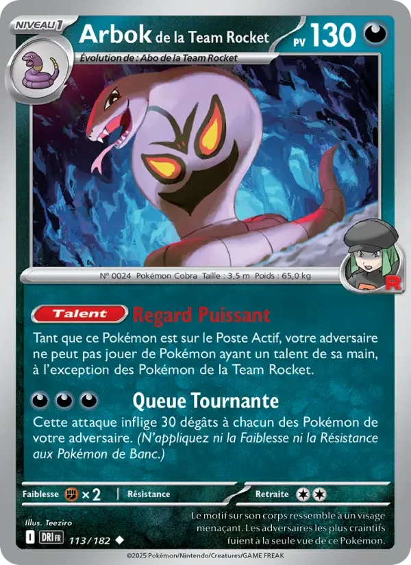Carte Arbok de la Team Rocket
