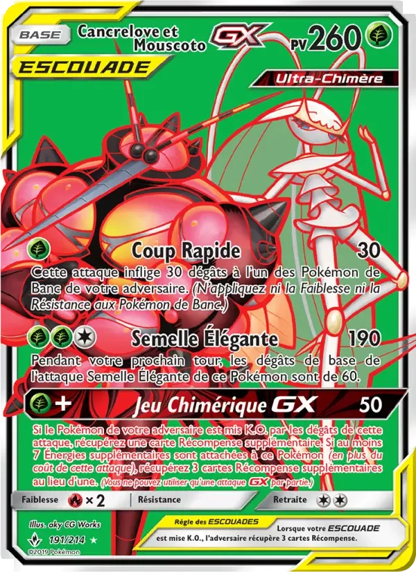 Carte Cancrelove et Mouscoto GX