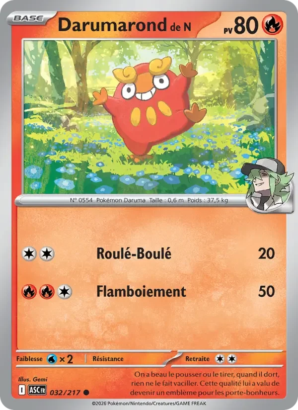 Carte Darumarond de N
