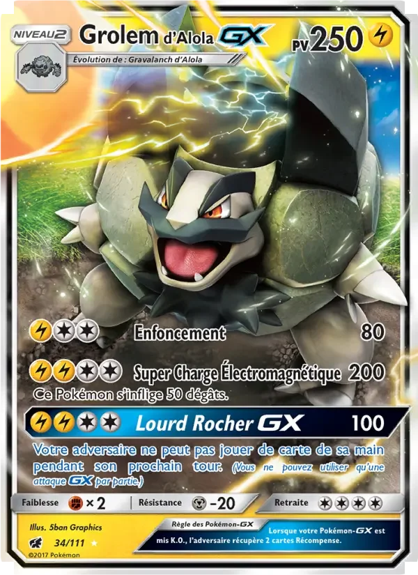 Carte Grolem d’Alola GX