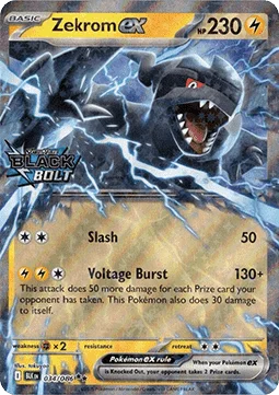 Carte Pokémon Zekrom-ex — Foudre Noire