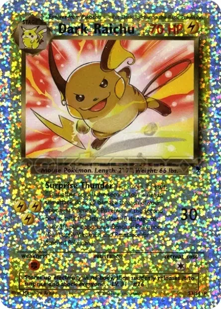 Carte Pokémon Raichu obscur — Jumbo
