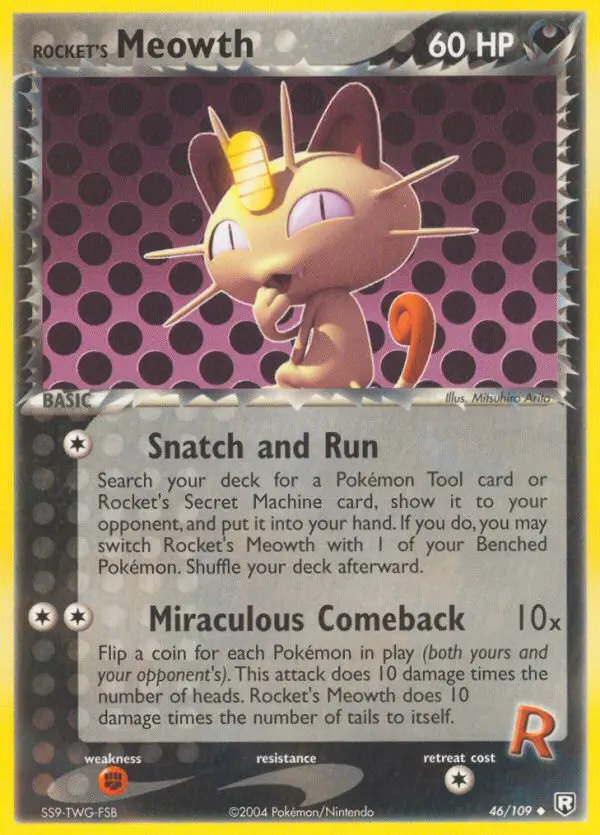 Carte Rocket's Meowth