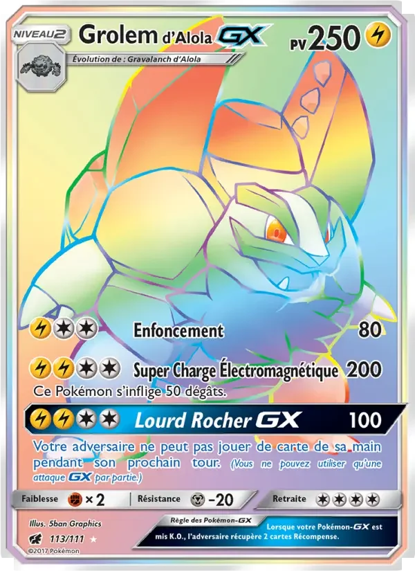 Carte Grolem d’Alola GX